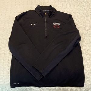 The University of Chicago Dri Fit Quarter Zip, Large, Black